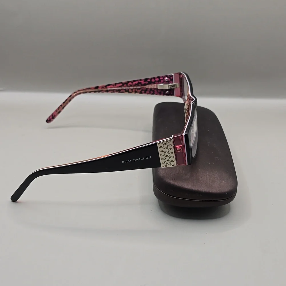 Kam Dhillon KD3014 Black Fuchsia Panther 53-17-135mm Eyeglasses FRAMES ONLY